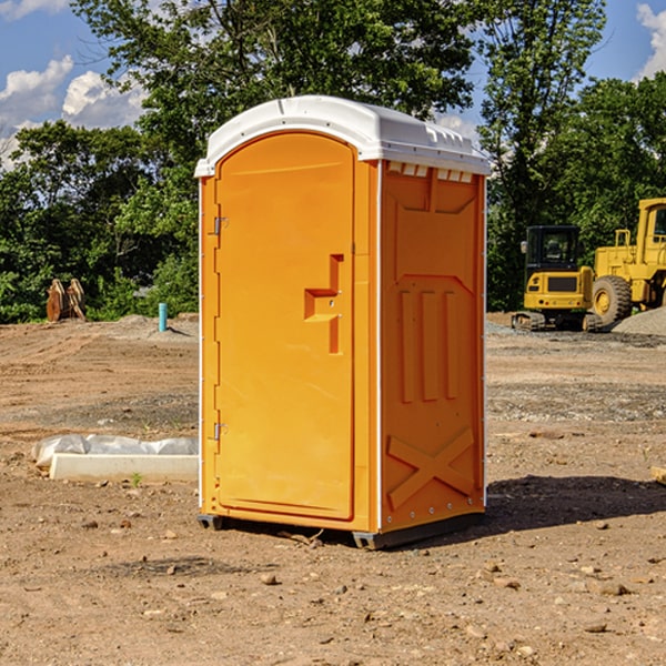 how often are the portable restrooms cleaned and serviced during a rental period in Enochville